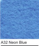 Felt acrylic  AF32 neon blue roll 92cm x 45m